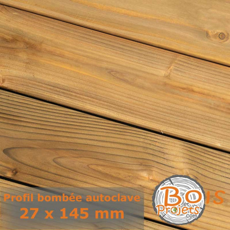 Terrasse bombée 27x145 autoclave brun Terrasse bombée 27x145 autoclave brun