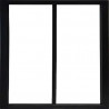 Verrière acier noir 2 vitrages Opale H 105 X L 57 cm