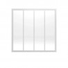 Verrière acier blanc 4 vitrages opales H 105 X L 109 cm