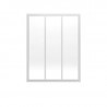 Verrière acier blanc 3 vitrages Opale H 105 X L 83 cm