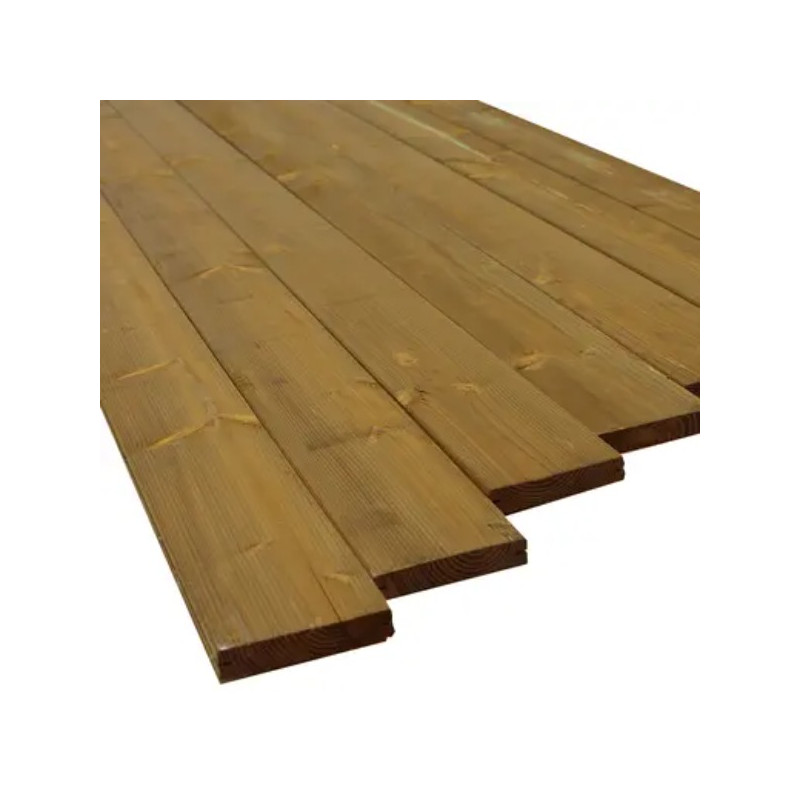 Botte de 4 lames terrasse Douglas profil LISSE 27 x 145 mm Traité autoclave